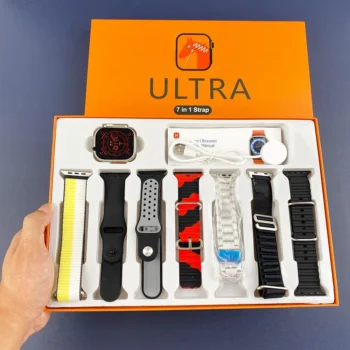 Ultra Smart watch - 7 colour strap